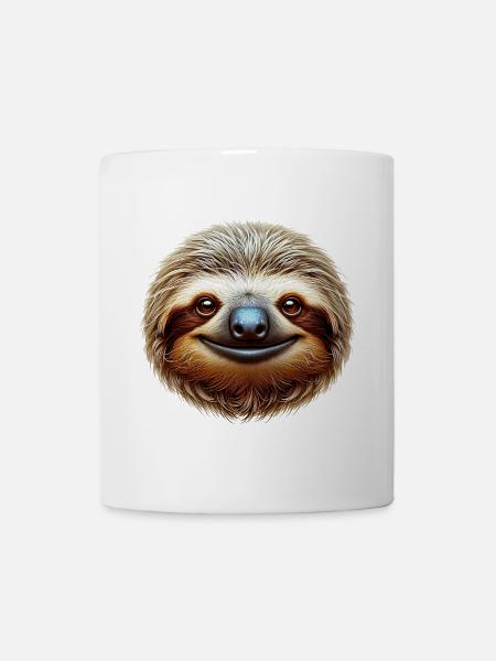 Faultier - Tasse - Weiß
