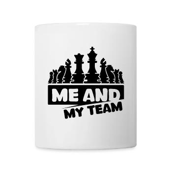 Schach coole Sprüche Team Schachfiguren Verein - Tasse - Weiß - Vorne