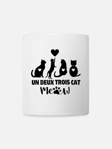 chat, cat, chat mignon, amoureux des chats - Mug blanc - blanc