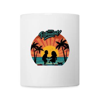 Guesthouse couple dancing happily sunset palm trees - Mug - white - Front
