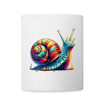 Schnecke - Tasse - Weiß - Vorne