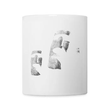 Moai Heads Ile de Pâques Polynésie - Mug blanc - blanc - Devant