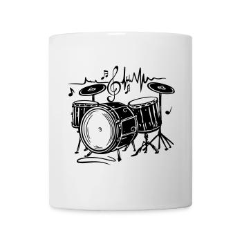 Drums Drums with heartbeat - Mug - white - Front
