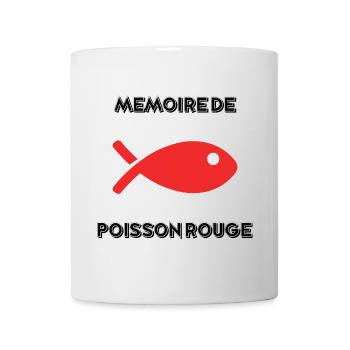 POISSON. MEMOIRE - Mug blanc - blanc - Devant