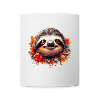 Faultier - Tasse - Weiß - Vorne