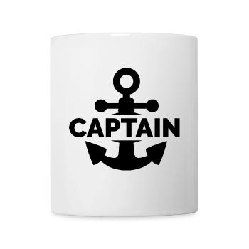 captain anchor icon logo sea sea ship boat - Mug - white - Front