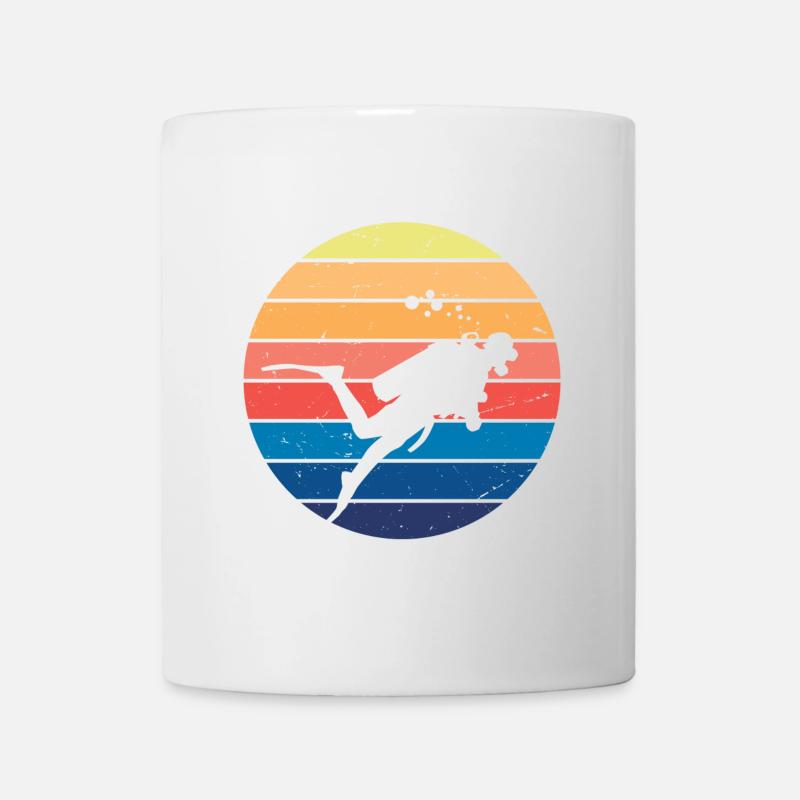 Retro Vibe Taucher - Tasse - Weiß