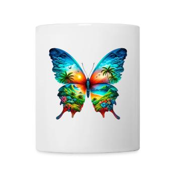 Schmetterling - Tasse - Weiß - Vorne