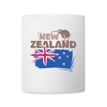 Neuseeland Kiwi Illustration Flagge Tier Symbol - Tasse - Weiß - Vorne