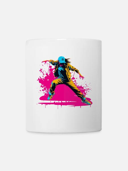 90er Jahre Breakdancer - Tasse - Weiß