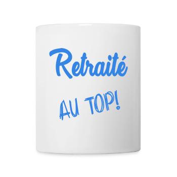 RETRAITE. RETRAITE. RETRAITEE. SENIOR. MAMIE. PAPY - Mug blanc - blanc - Devant
