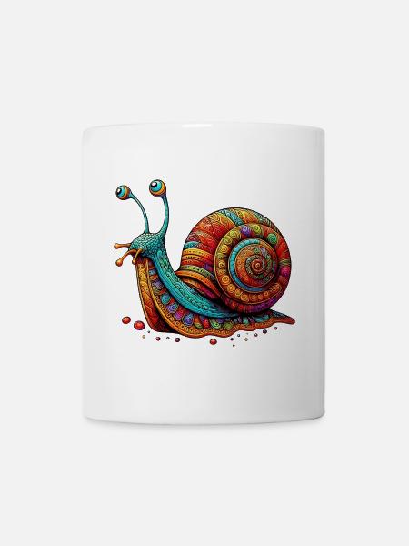Schnecke - Tasse - Weiß