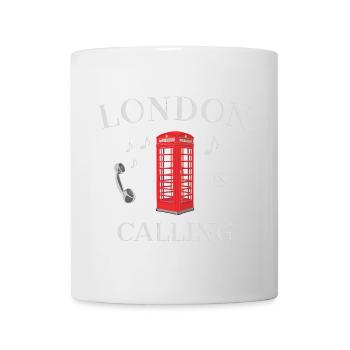 London is calling, England, rote Telefonzelle - Tasse - Weiß - Vorne
