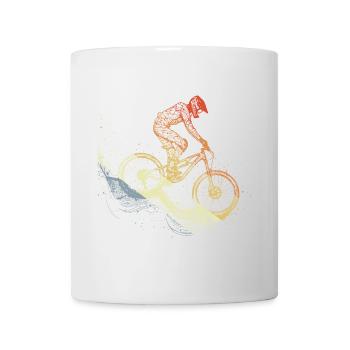 Mountain Biking Sketch Retro - Mug - white - Front