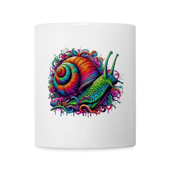 Schnecke - Tasse - Weiß - Vorne