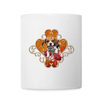 Mignon petit Beagle. - Mug blanc - blanc - Devant