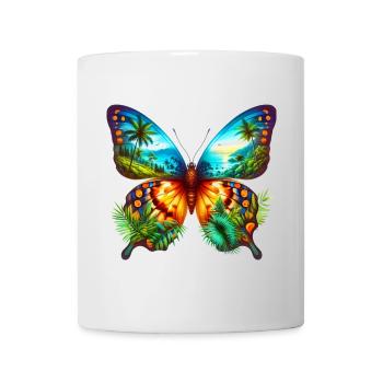 Schmetterling - Tasse - Weiß - Vorne