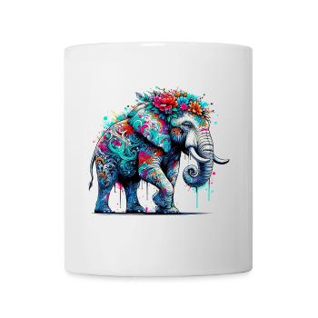 Éléphant - Mug blanc - blanc - Devant