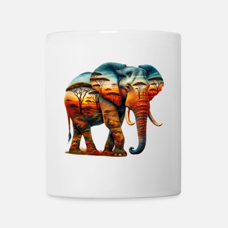 Éléphant - Mug blanc - blanc