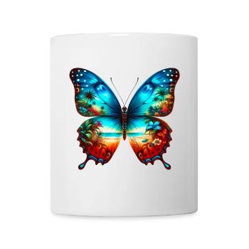 Schmetterling - Tasse - Weiß - Vorne
