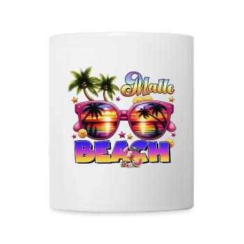 Malle Urlaub Strandparty Mallorca lustige Sprüche - Tasse - Weiß - Vorne