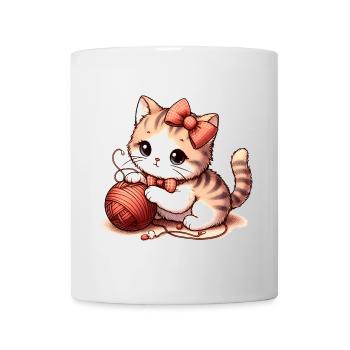 Katzenspiel - Tasse - Weiß - Vorne