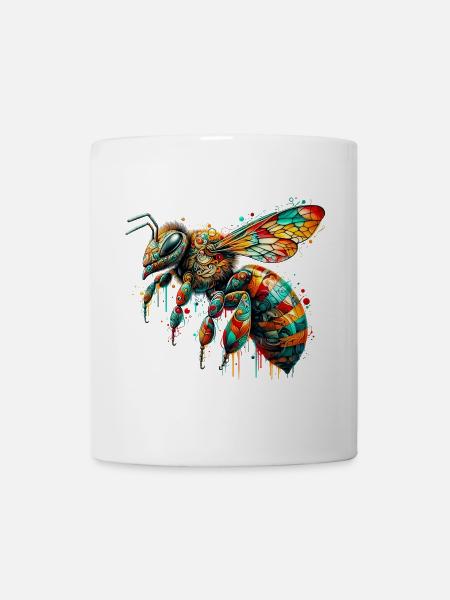 Biene - Tasse - Weiß