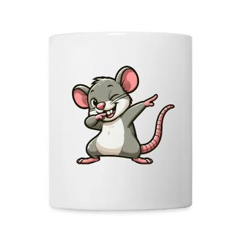 Ratte und Maus Dabbing Cartoon - Tasse - Weiß - Vorne