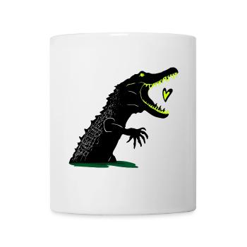 Krokodil Ich Hab Dich Zum Fressen Gern - Tasse - Weiß - Vorne