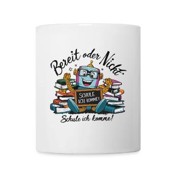 Einschulung erster Schultag kleiner Roboter - Tasse - Weiß - Vorne