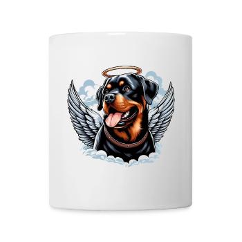 Doux Rottweiler Angel Halo - Mug blanc - blanc - Devant