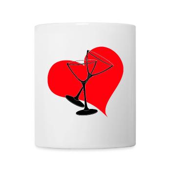 Cheers to Love - Lunettes de coeur Mariage - Mug blanc - blanc - Devant