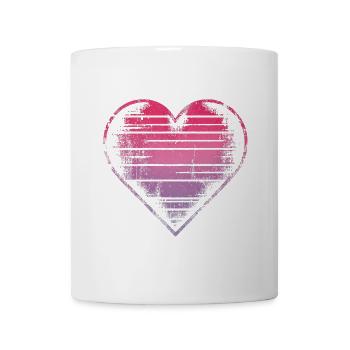 Pastel Watercolor Heart Design - Mug - white - Front