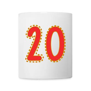20. 20 YEARS. 20th ANNIVERSARY. 20 YEARS ANNIVERSARY. - Mug - white - Front