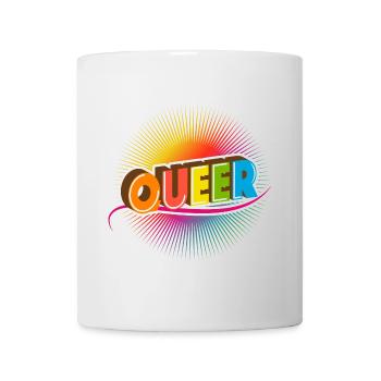 Bright Queer Typography Pride Month LGBTQ - Mug - white - Front