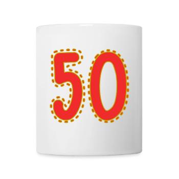 50. 50 YEARS. 50th ANNIVERSARY. 50TH ANNIVERSARY. - Mug - white - Front