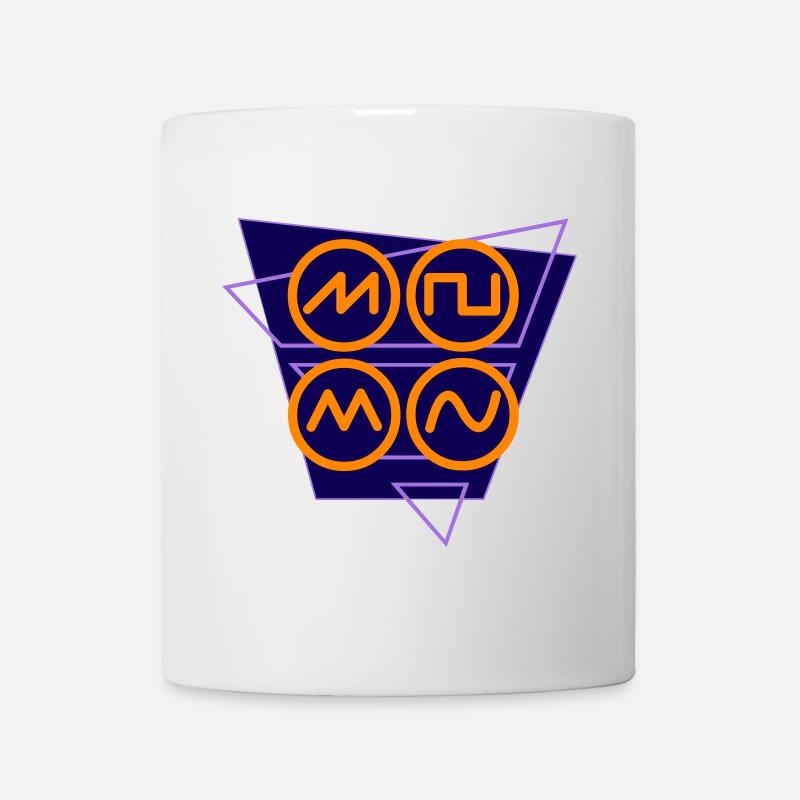 synthwave 80s sound wave - Mug - white