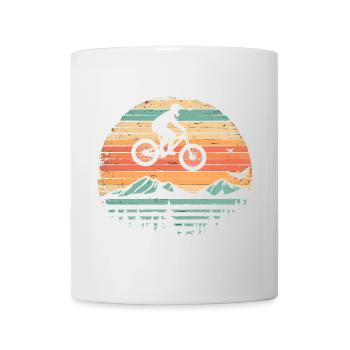 Mountain Bike Cyclist Vintage - Mug - white - Front