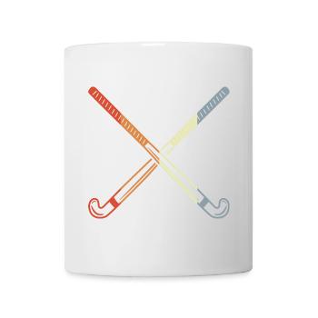 Bâtons de hockey rétro - Mug blanc - blanc - Devant