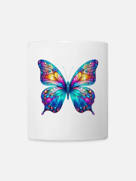 Schmetterling - Tasse - Weiß