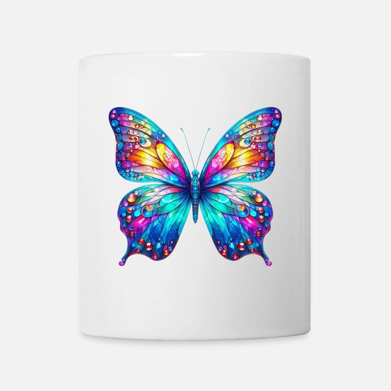 Schmetterling - Tasse - Weiß