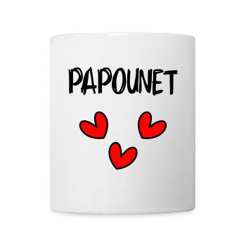 PAPOUNET. PAPA. FÊTE DES PÈRES. BONNE FÊTE PAPA - Mug blanc - blanc - Devant