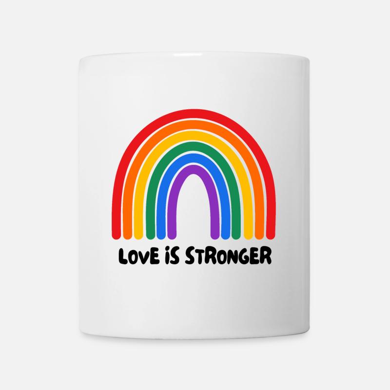 Love is stronger. LGBT - Mug - white