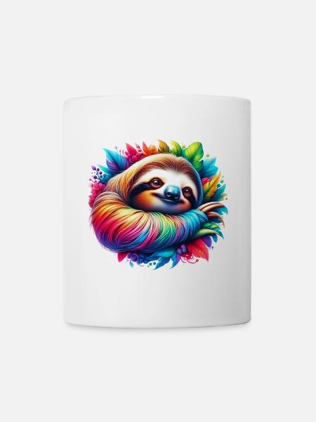 Faultier - Tasse - Weiß
