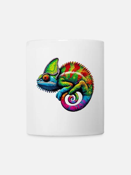 Chamäleon - Tasse - Weiß
