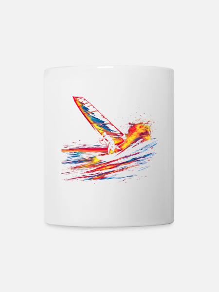 Oldschool Windsurfen - Tasse - Weiß