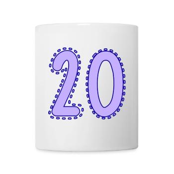 20. 20 JAHRE. 20-JÄHRIGES JUBILÄUM. 20-JÄHRIGES JUBILÄUM. - Tasse - Weiß - Vorne