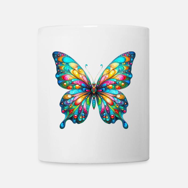 Schmetterling - Tasse - Weiß