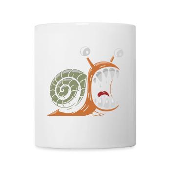 escargot avec des grandes dents - Mug blanc - blanc - Devant