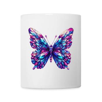 Kristall-Schmetterling - Tasse - Weiß - Vorne